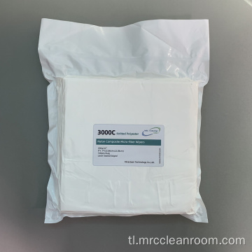 3000C 9x9 200GSM Knitted Polyester Cleanroom Wipes